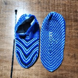 NWT Bombas Gripper Slipper Blue with Travel Bag, L